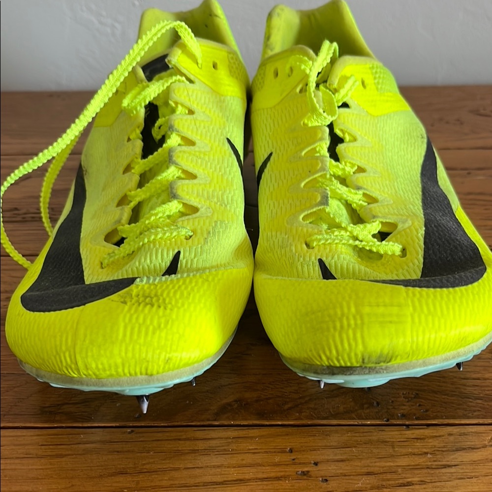 Nike Neon Yellow Sprinting Spikes 9.5 - Picture 2 of 4